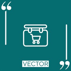 Poster - sign   vector icon Linear icon. Editable stroke line