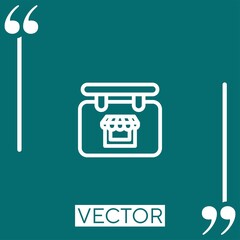 Poster - sign   vector icon Linear icon. Editable stroke line