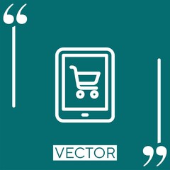 Fototapete - online shop    vector icon Linear icon. Editable stroke line