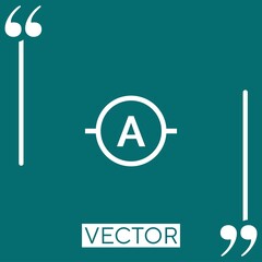 Poster - ammeter vector icon Linear icon. Editable stroke line