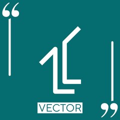 Poster - antenna vector icon Linear icon. Editable stroke line