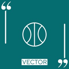 Poster - basketball ball vector icon Linear icon. Editable stroke line