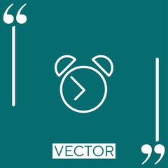 Poster - bell clock vector icon Linear icon. Editable stroke line