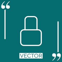 Poster - blank closed padlock vector icon Linear icon. Editable stroke line