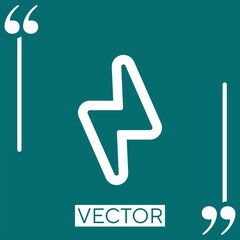 Poster - bolt outline vector icon Linear icon. Editable stroke line
