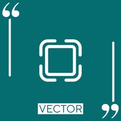 Poster - button outline of rounded square shape vector icon Linear icon. Editable stroke line