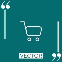 Poster - buy cart vector icon Linear icon. Editable stroke line