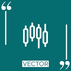 Poster - candlestick vector icon Linear icon. Editable stroke line
