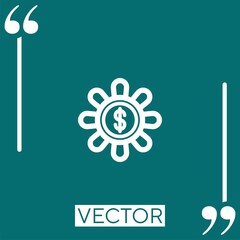 Poster - cash   vector icon Linear icon. Editable stroke line