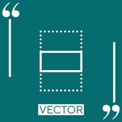 Poster - center align vector icon Linear icon. Editable stroke line