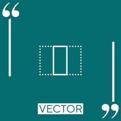 Poster - center alignment vector icon Linear icon. Editable stroke line