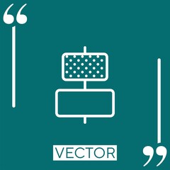 Poster - center alignment   vector icon Linear icon. Editable stroke line