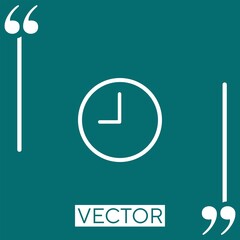 Poster - circular wall clock vector icon Linear icon. Editable stroke line