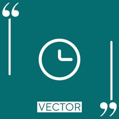 Poster - clock circular outline vector icon Linear icon. Editable stroke line