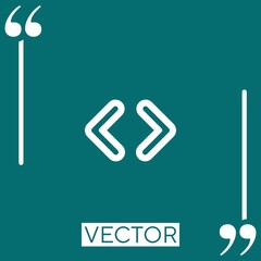 Poster - code programming signs outlines vector icon Linear icon. Editable stroke line