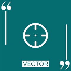 Poster - crosshair vector icon Linear icon. Editable stroke line