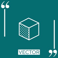Poster - cube   vector icon Linear icon. Editable stroke line
