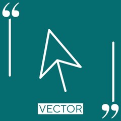 Poster - cursor vector icon Linear icon. Editable stroke line
