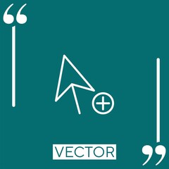 Poster - cursor   vector icon Linear icon. Editable stroke line