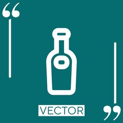 Poster - drink bottle outline vector icon Linear icon. Editable stroke line