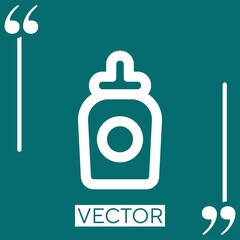 Poster - drinking product bottle outlined vector icon Linear icon. Editable stroke line