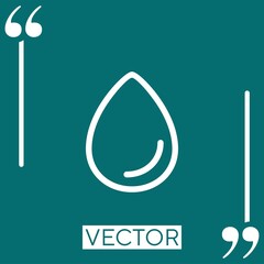 Poster - drop of toothpaste vector icon Linear icon. Editable stroke line