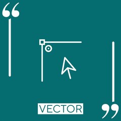 Poster - edit corner vector icon Linear icon. Editable stroke line