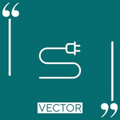 Poster - electricity vector icon Linear icon. Editable stroke line