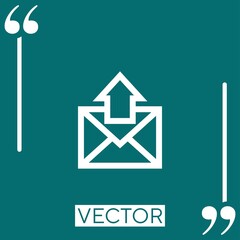 Poster - email   vector icon Linear icon. Editable stroke line