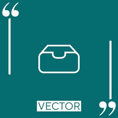 Poster - file drawer vector icon Linear icon. Editable stroke line