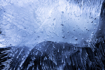 Poster - beautiful blue ice. background for design
