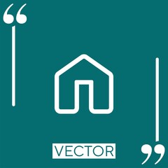 Poster - home outlined house vector icon Linear icon. Editable stroke line
