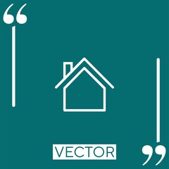 Poster - home symbol vector icon Linear icon. Editable stroke line