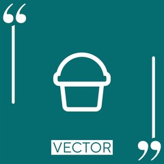 Poster - ice cream outline vector icon Linear icon. Editable stroke line
