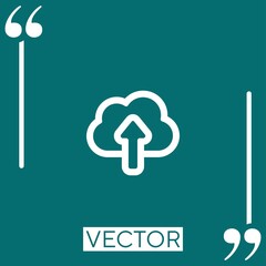 Poster - internet upload outline vector icon Linear icon. Editable stroke line
