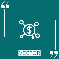 Poster - investment model vector icon Linear icon. Editable stroke line