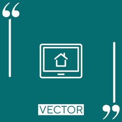 Poster - ipad vector icon linear icon. editable stroke line