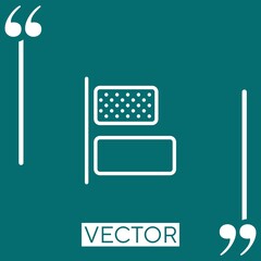 Poster - left alignment   vector icon Linear icon. Editable stroke line