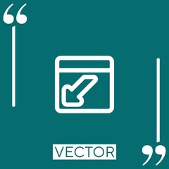 Poster - login web button outline vector icon Linear icon. Editable stroke line