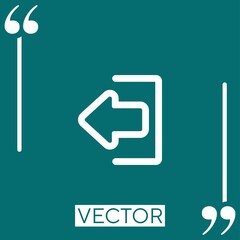 Poster - logout vector icon Linear icon. Editable stroke line