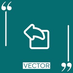 Poster - logout outlined button vector icon Linear icon. Editable stroke line