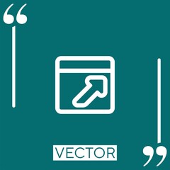 Poster - logout outlined interface button vector icon Linear icon. Editable stroke line