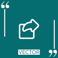 Poster - logout outlined square button with right arrow vector icon Linear icon. Editable stroke line