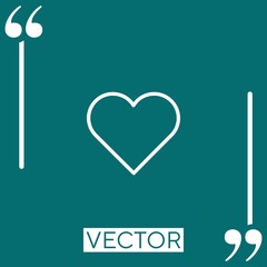 Poster - lovely heart vector icon Linear icon. Editable stroke line