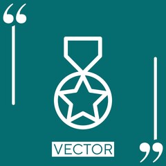 Poster - medal   vector icon Linear icon. Editable stroke line