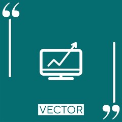 Poster - monitor vector icon