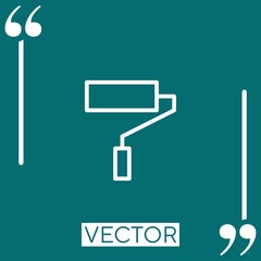 Poster - paint roller vector icon