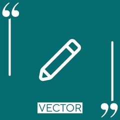 Poster - pencil outline vector icon Linear icon. Editable stroke line