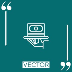 Poster - profits   vector icon Linear icon. Editable stroke line