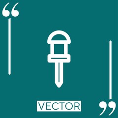 Poster - push pin vector icon
